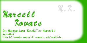 marcell kovats business card